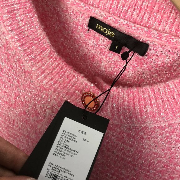 Maje pink knitting cardigan - Picture 3 of 6